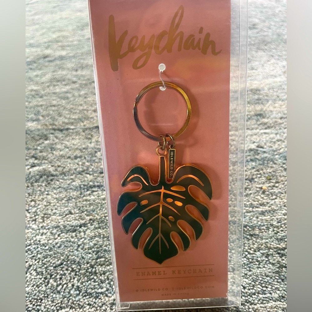 Idlewild Co. Green Leaf Keychain